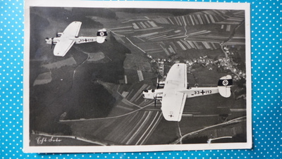 Postikortti v. 1939 lentokone aihe saksa hakaristi
