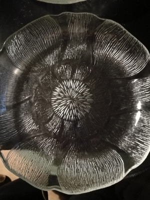 Riihimäki Kehrä lautanen 17 cm+ 13 cm lasinen 1+1 kpl