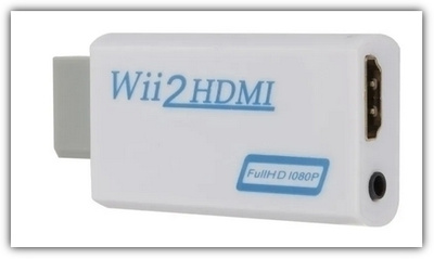 Valkoinen HDMI-yhteensopiva sovitin Wii-konsolille #30957