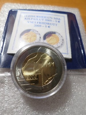 5 Euroa Yleisurheilun MM kilpailut 2005 Juhlara