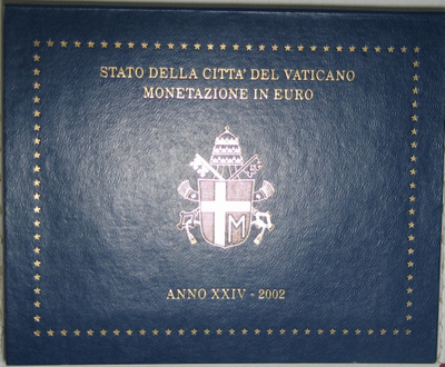 2002 Vatikaani 1c-2euro BU RAHASARJA Harvinainen