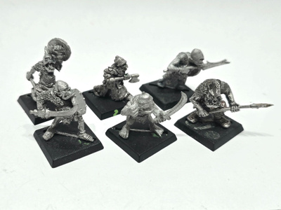 WHFB - 6kpl metallisia Orcs figuureita 80-luvulta [B1]