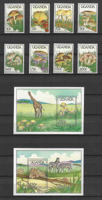 (S0023) UGANDA, 1989 (Mushrooms). MNH**