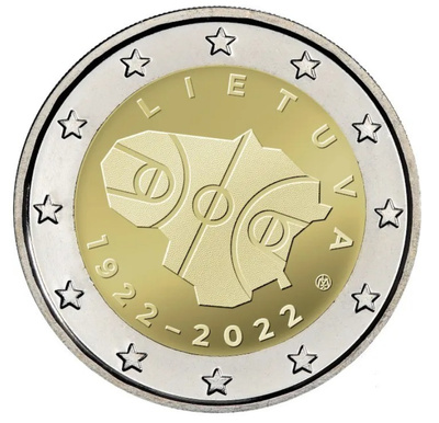 ** LIETTUA 2€ 2022 Koripallo pillerissä **