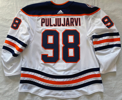 Jesse Puljujärvi - Game Worn - pelipaita Edmonton Oilers