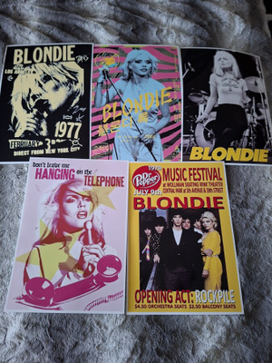 BLONDIE --- julistesetti 5kpl --- 21cm x 30cm #1