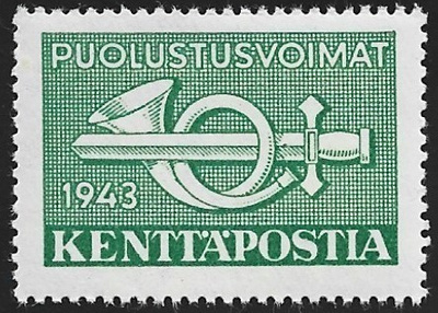 1943 KP 2 Suuri Vihreä  Ohut paperi ** LaPe KP 2 P 2