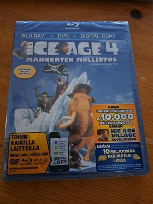 ICE AGE 4 Bly-ray+DVD+Digital copy uusi (muoveissa)
