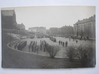 VANHA Valokuva Postikortti Helsinki Suojeluskunta ym n. 1918
