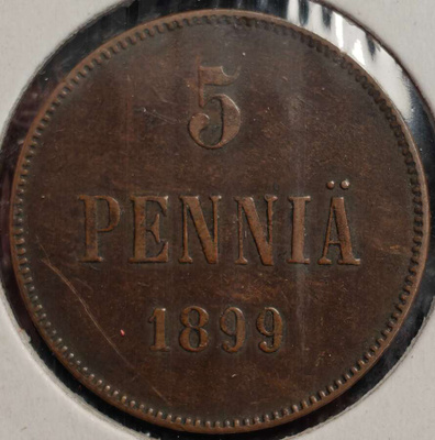 5 PENNIÄ 1899