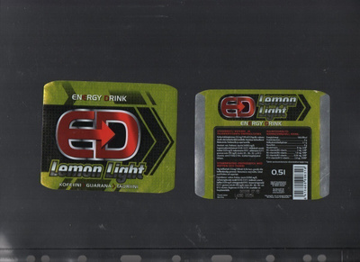 ED Lemon Loght - Energy Drink Etiketti .  2005