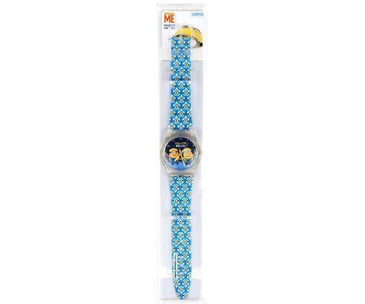 Minions Analoginen Rannekello "Yellow Bello!" sininen *UUSI*