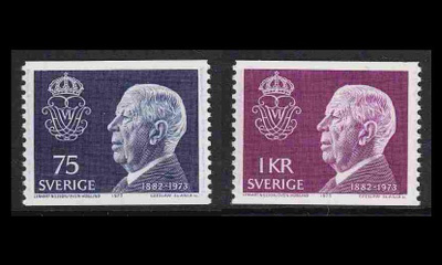Ruotsi 826-7 ** Kuningas Gustaf VI Adoldin kuolema (1973)