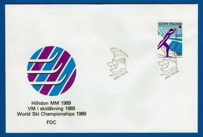 FDC – Hiihdon MM Lahti 25.1.1989, Lape no 1067