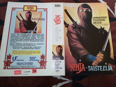 VHS kansipaperi NINJA TAISTELIJA ( SIS POSTIKULU  )