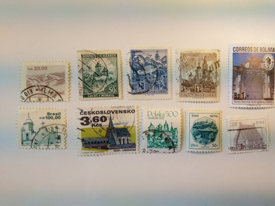 Postimerkki arkkitehtuuri rakennustaide 10 erilaista