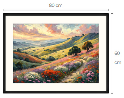 Uusi Kukkapelto maisema taulu 60 cm x 80 cm
