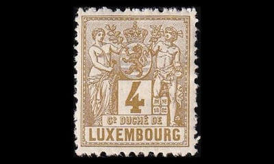 Luxemburg 47D * Allegoria 4 C (12½) rosohammaste (1882)