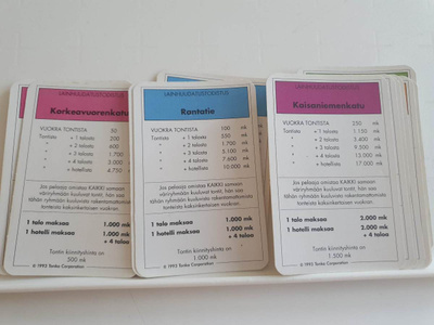 Varaosia MONOPOLY Lainhuutotodistukset