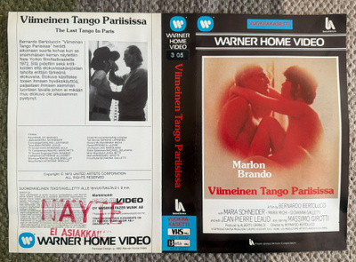 VHS KANSILEHTI : VIIMEINEN TANGO PARIISISSA / THE LAST TANGO