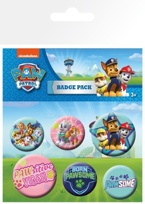 PAW PATROL BADGE PACK (57 681) 6 rintamerkkiä