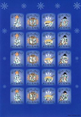 Ahvenanmaa Joulumerkkiarkki  2002,  KAUNIS