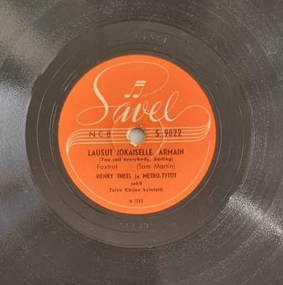 Savikiekko 1949 - Henry Theel - Sävel S 9022