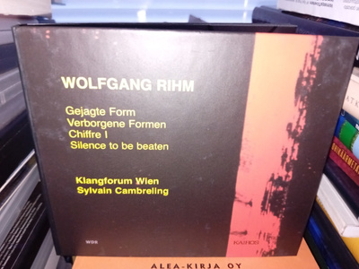CD Wolfgang Rihm : Gejagte Form ( SIS POSTIKULU  )