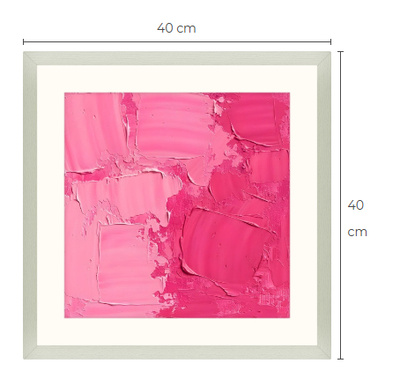 Uusi abstrakti Art Print paspis & kehys 40 cm x 40 cm