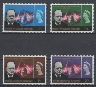 (S0387) BRITISH ANTARCTIC TERRITORY, 1966 (Churchill). MNH**