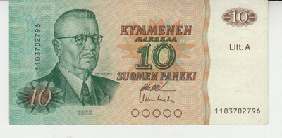 10 markan seteli v.1980