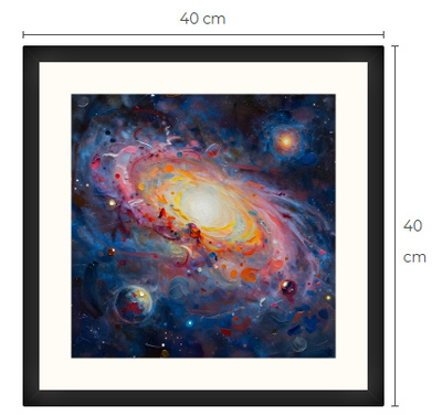 Uusi uniikki Galaxi avaruus art print taulu 40 cm x 40 cm