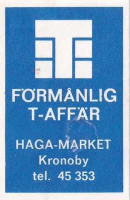 Kronoby, Haga-Market, förmånlig T - Affär   5/5