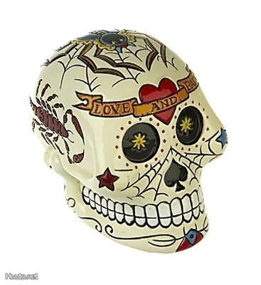 skull love and pain bank 12x10cm (pääkallopankki) 35897