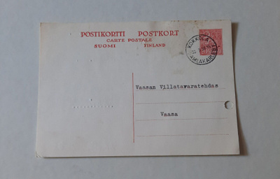 M54 ehiö/kirjekortti Kokkola 30.5.59