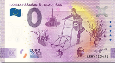 *NOLLA-EURO*2022*ILOISTA PÄÄSIÄISTÄ - GLAD PÅSK*