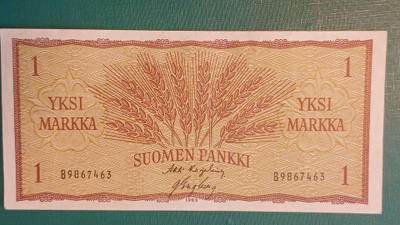 SUOMI 1mk.1963  1 kpl  HUOMAA   B  kirjain .  katso ..