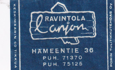 Ravintola Canjon, Hämmentie 36    6/5