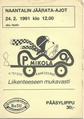 Naantalin jäärata-ajot 1991 ohjelma