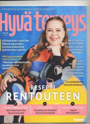 Hyvä Terveys n:o 11 2021 Katja. Mikko. Tarja.  Ninja. Kaarin