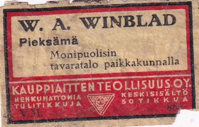Pieksämä , W. A. Winblad   V.M.  886  s21