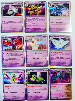 Pokemon Holo Rare kortteja 9kpl
