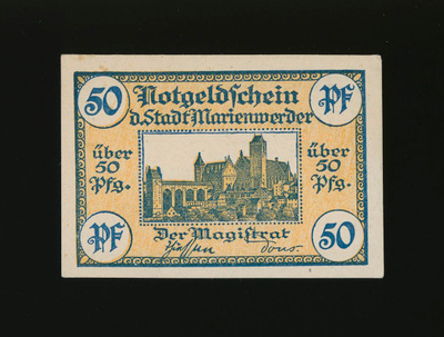 Saksa Notgeld 50 Pfennig, Marienwerder