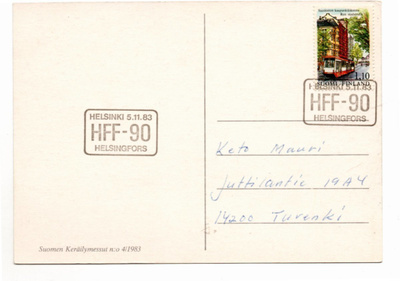 Helsinki: HFF-90 (erikoisleima 5.11.1983)