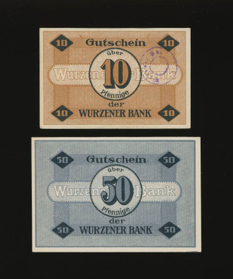 Saksa Notgeld 10, 50 Pfg, Wurzen 1917