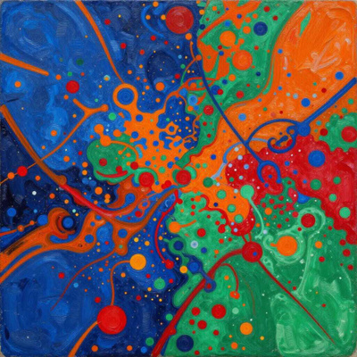 Uusi abstrakti alumiinitaulu 20 cm x 20 cm