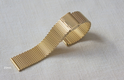 20mm Mesh teräsranneke - kullattu