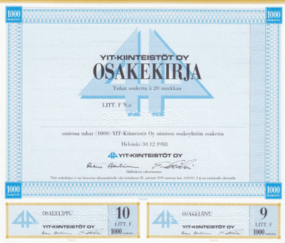 OKK 1988 YIT-Kiinteistöt Oy, Helsinki spec pörssi