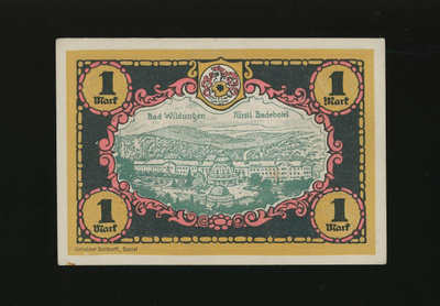 Saksa Notgeld 1 Mark, Bad Wildungen 1921