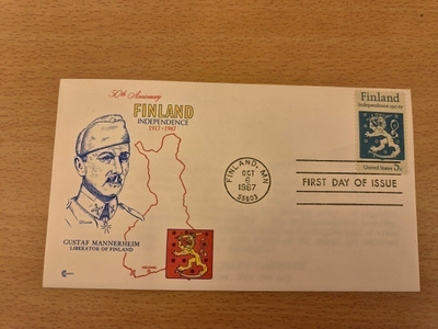 FDC Mannerheim 5c 1967
